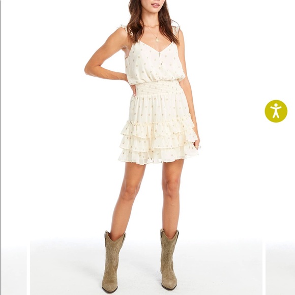 SaltwaterLUXE CALIFORNIA GOLD CATHERINE MINI DRESS - Picture 1 of 5